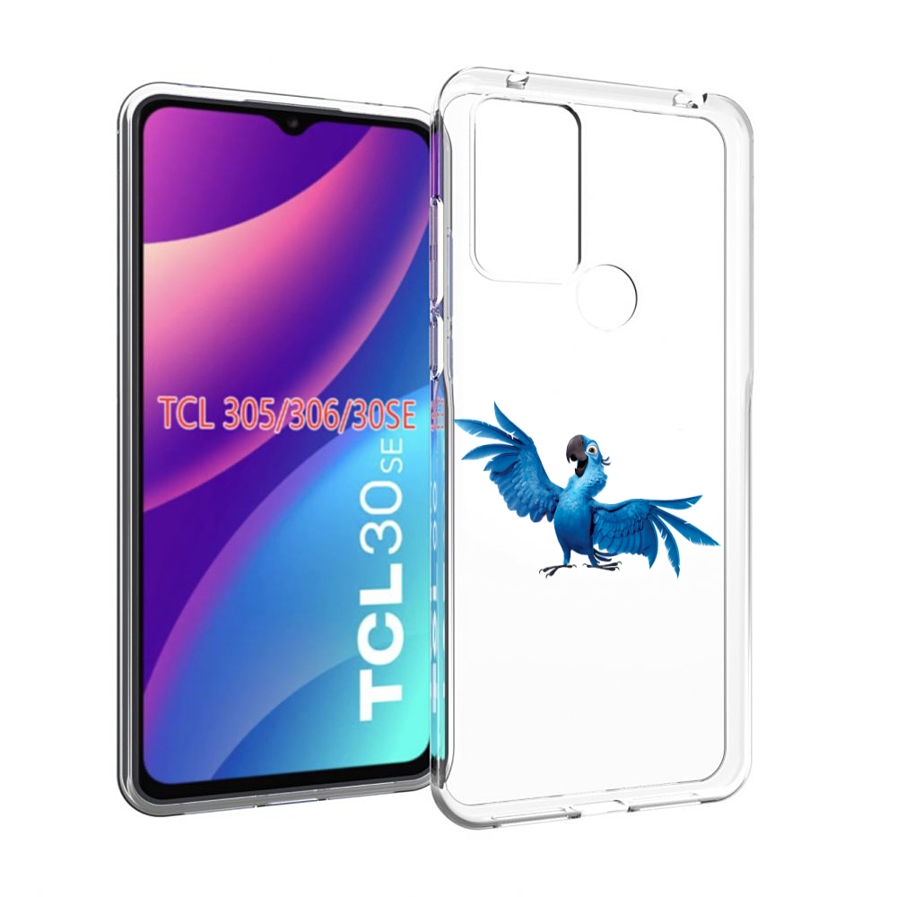 

Чехол MyPads голубой-попугайчик для TCL 30SE/305/306/30E, Tocco