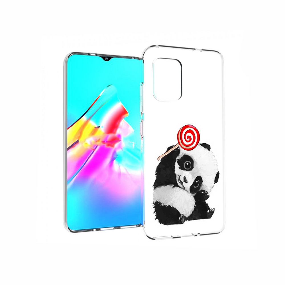 Чехол MyPads Tocco для Asus Zenfone 8 панда с леденцом