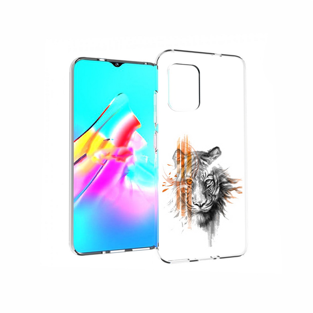 

Чехол MyPads Tocco для Asus Zenfone 8 огненный тигр, Прозрачный, Tocco
