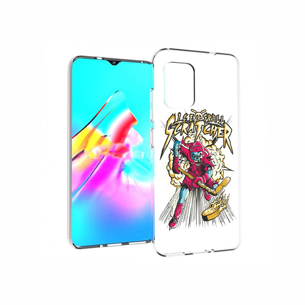 

Чехол MyPads Tocco для Asus Zenfone 8 нарисованный скелет хоккеист, Прозрачный, Tocco
