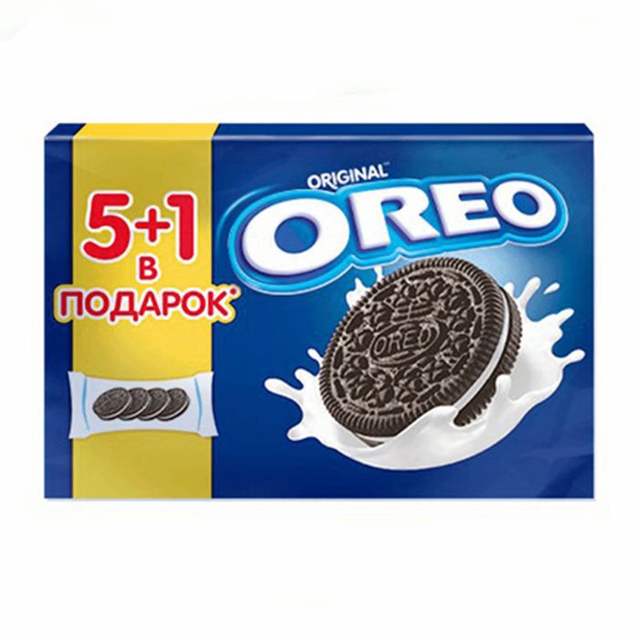 

Печенье Oreo сдобное с какао и начинкой с ванильным вкусом 38 г х 6 шт