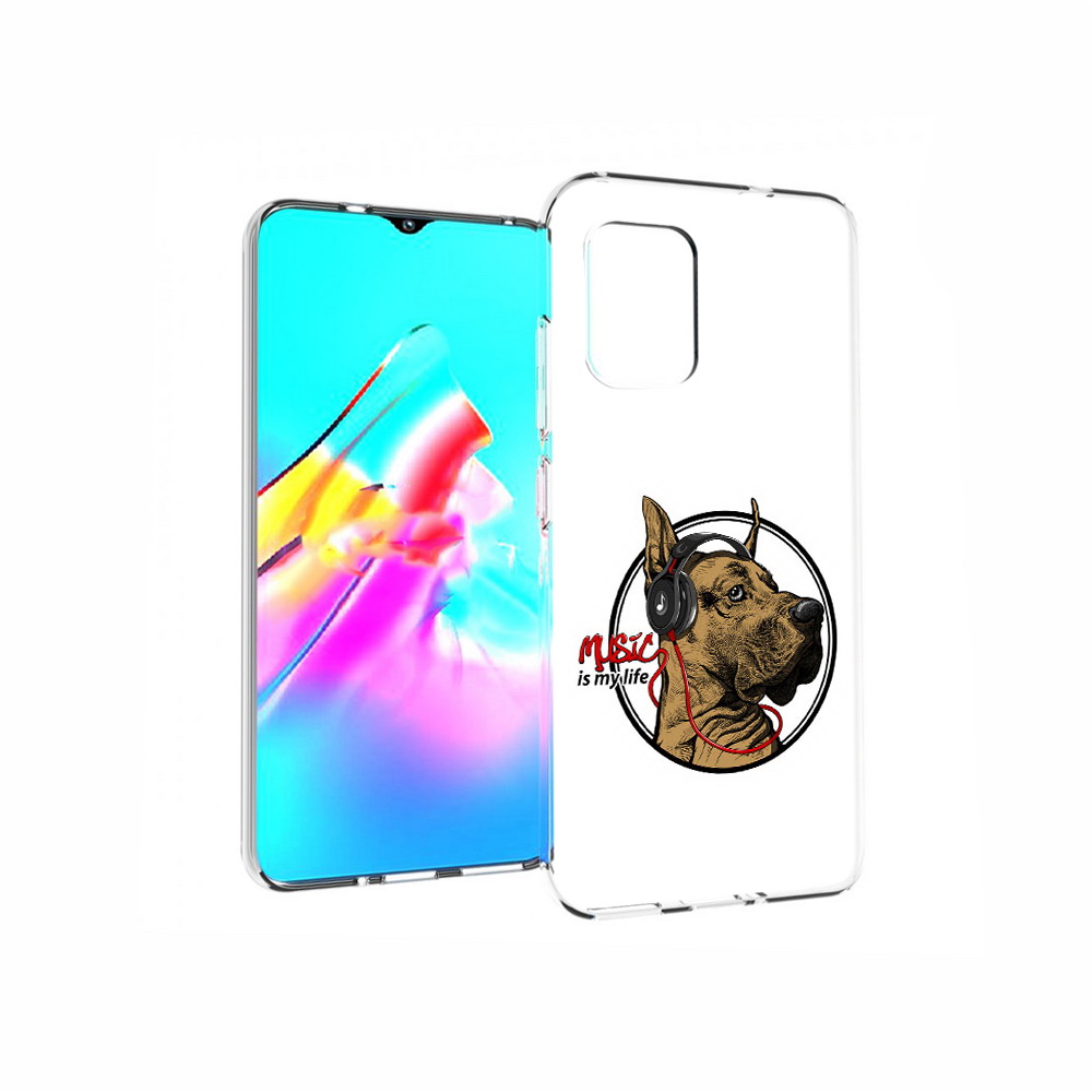 Чехол MyPads Tocco для Asus Zenfone 8 музыкальная собака