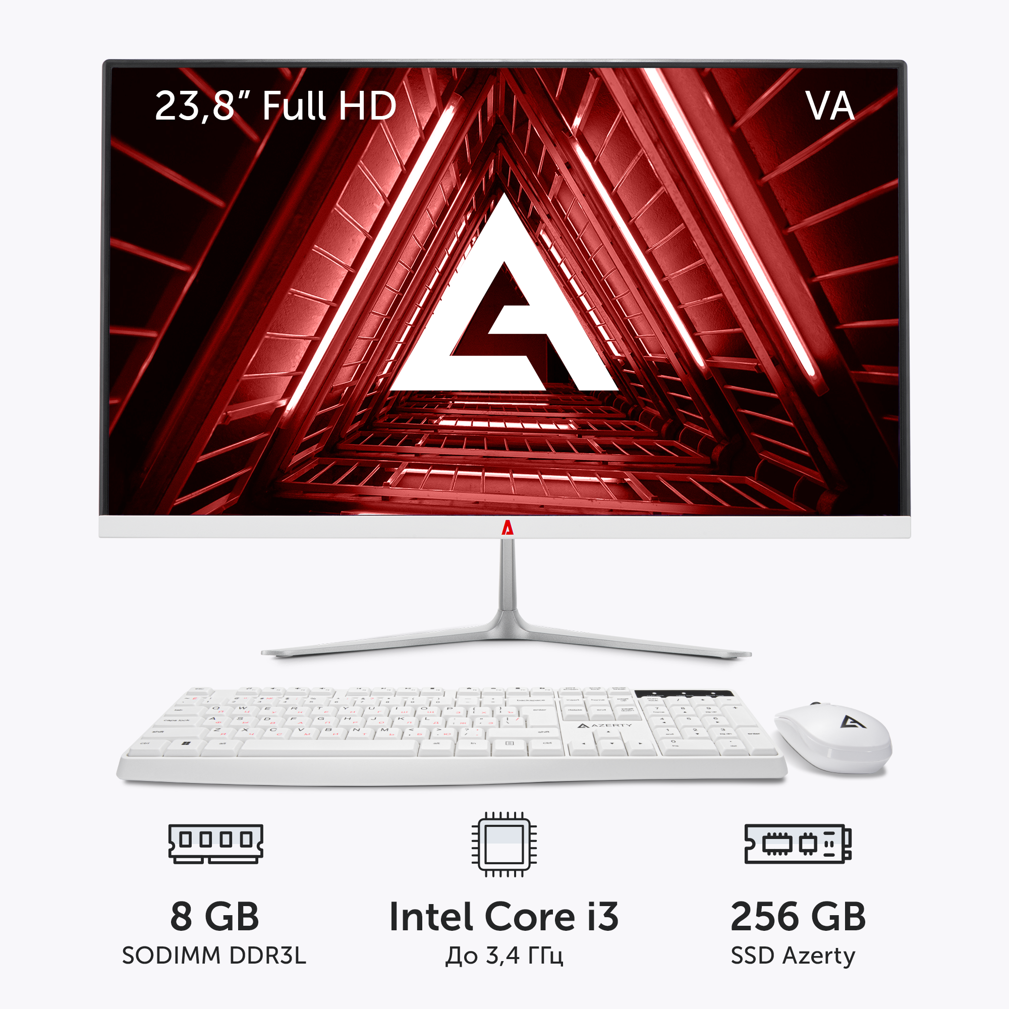 

Моноблок Azerty AZ-2420 белый (120-0626), AZ-2420