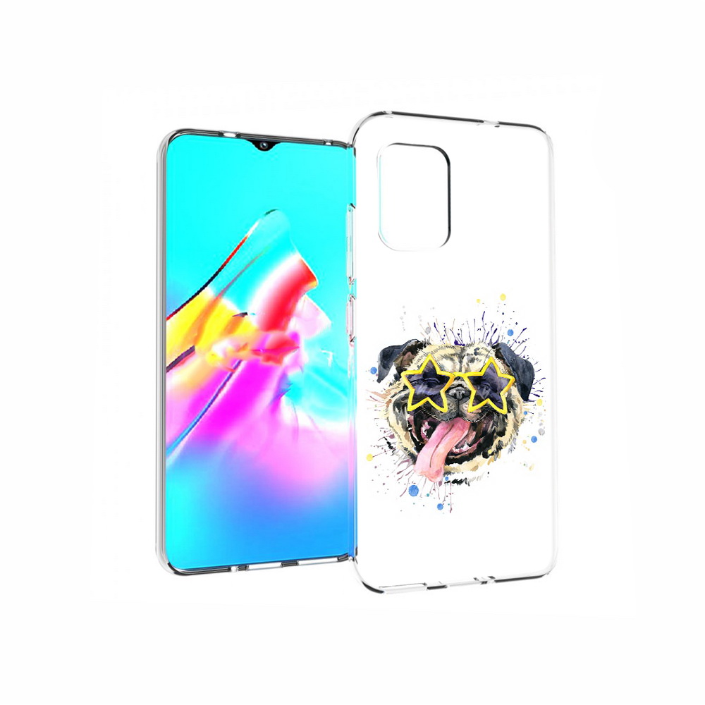 

Чехол MyPads Tocco для Asus Zenfone 8 мопс боксер, Прозрачный, Tocco