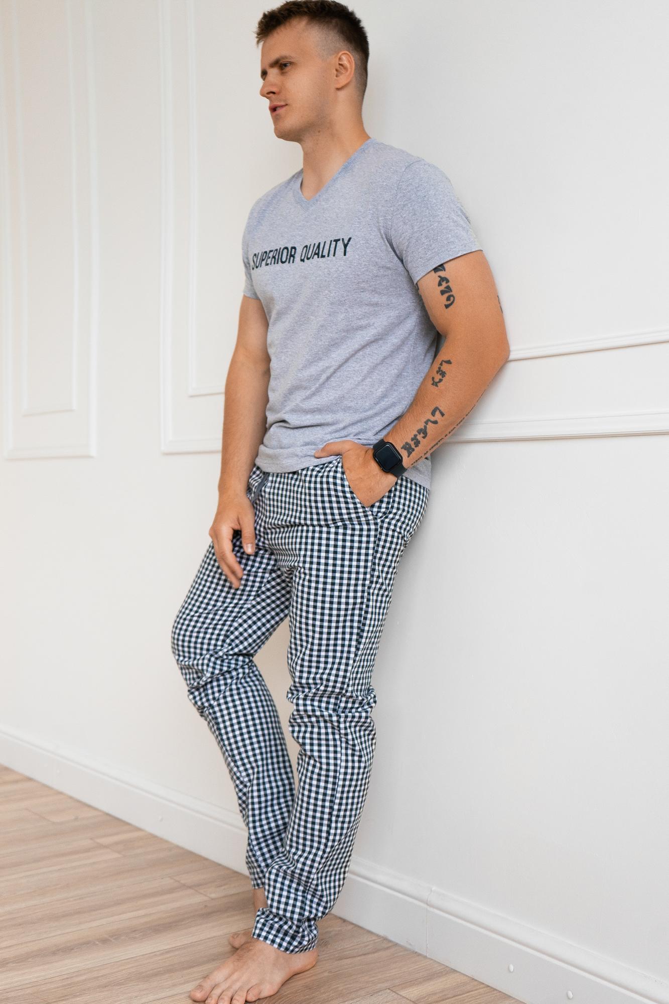 Комплект домашний мужской LikaDress 18-1964 серый 50 RU