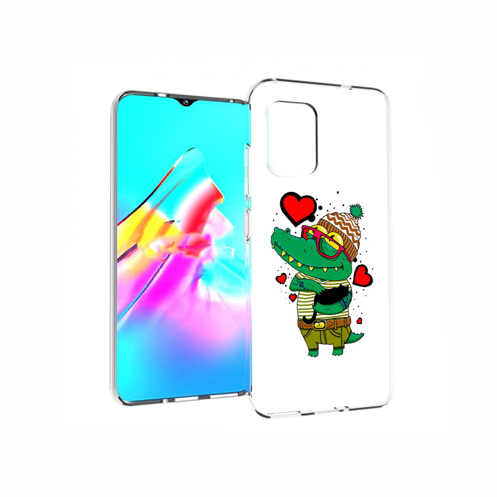 Чехол MyPads Tocco для Asus Zenfone 8 Влюбленный крокодил