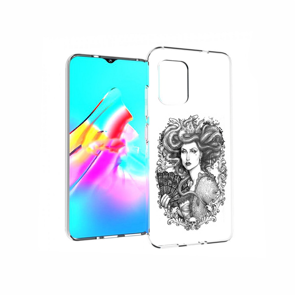 

Чехол MyPads Tocco для Asus Zenfone 8 медуза черно белый, Прозрачный, Tocco