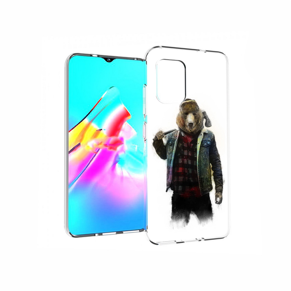 

Чехол MyPads Tocco для Asus Zenfone 8 медведь с топором, Прозрачный, Tocco