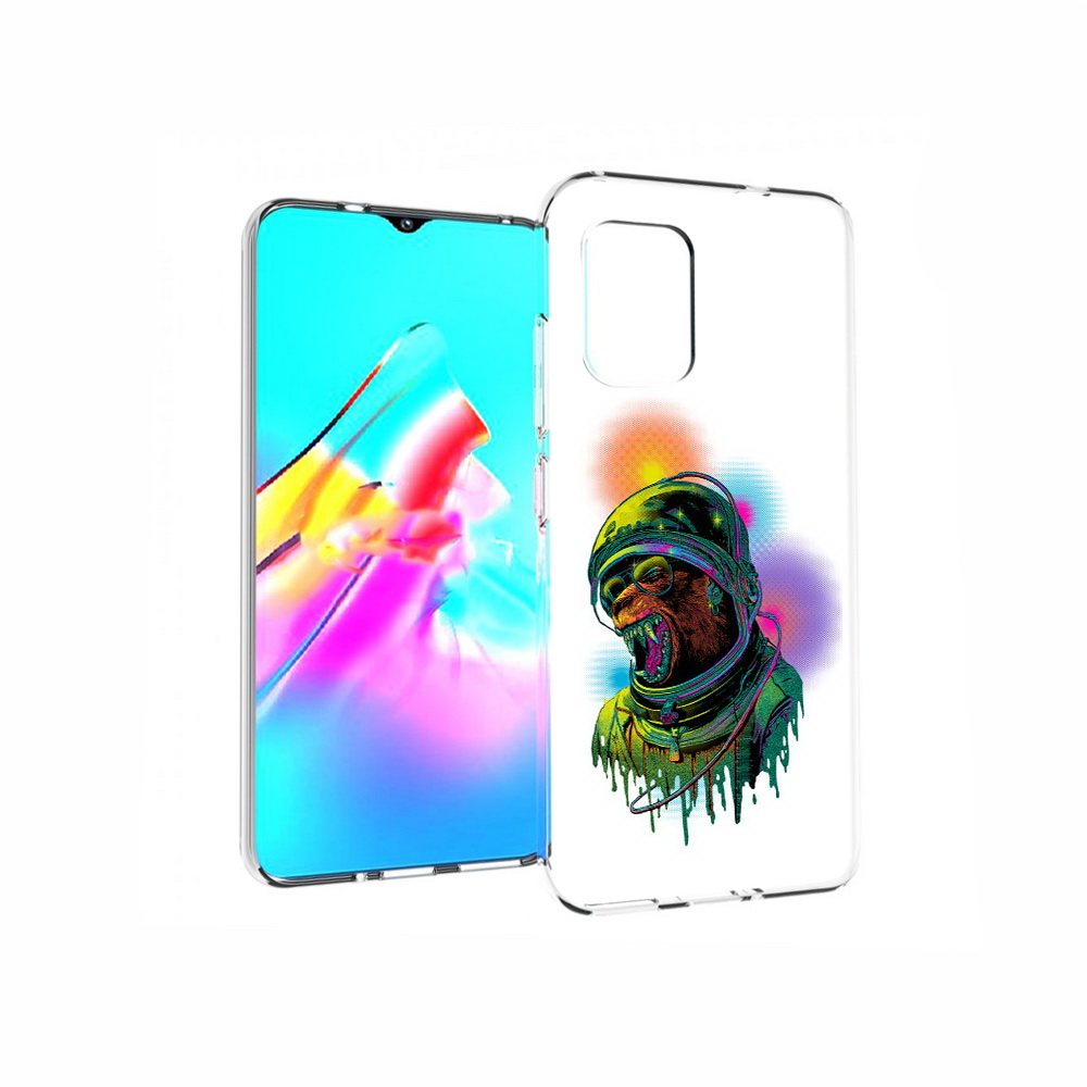 Чехол MyPads Tocco для Asus Zenfone 8 медведь космонавт