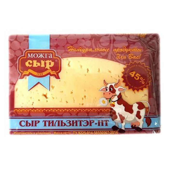 

Сыр полутвердый Можгасыр Тильзитэр-НТ 45% 500 г