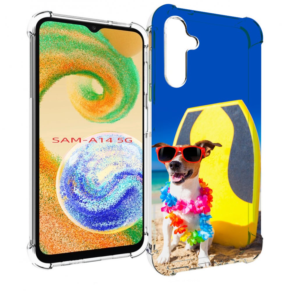 

Чехол MyPads Гавайская-собака для Samsung Galaxy A14 5G, Прозрачный, Tocco