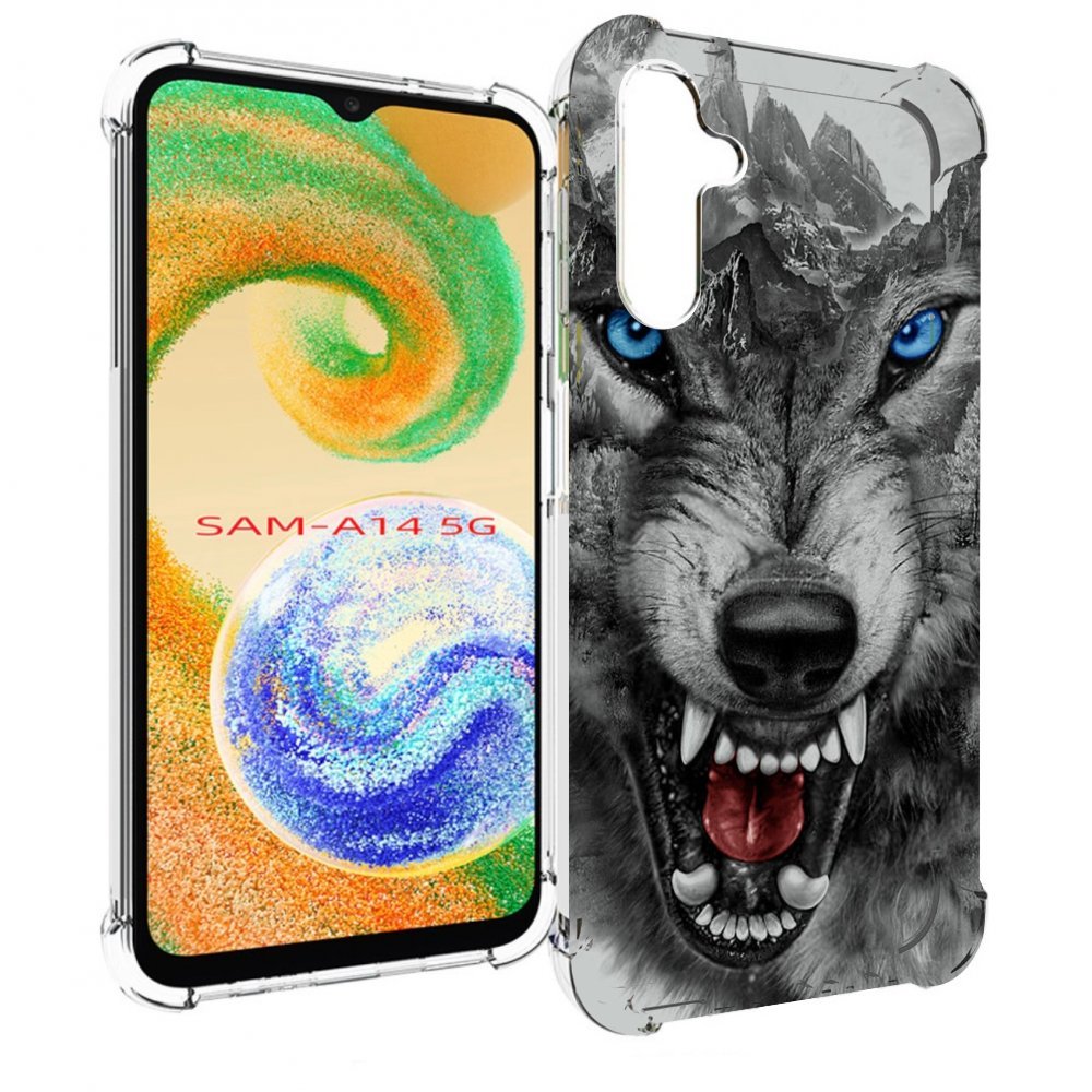 

Чехол MyPads Волк-частица мужской для Samsung Galaxy A14 5G, Прозрачный, Tocco