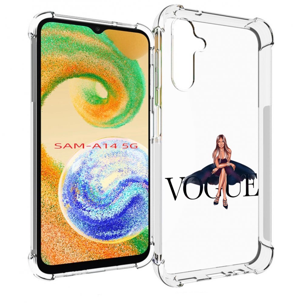 

Чехол MyPads Вог-девушка женский для Samsung Galaxy A14 5G, Прозрачный, Tocco