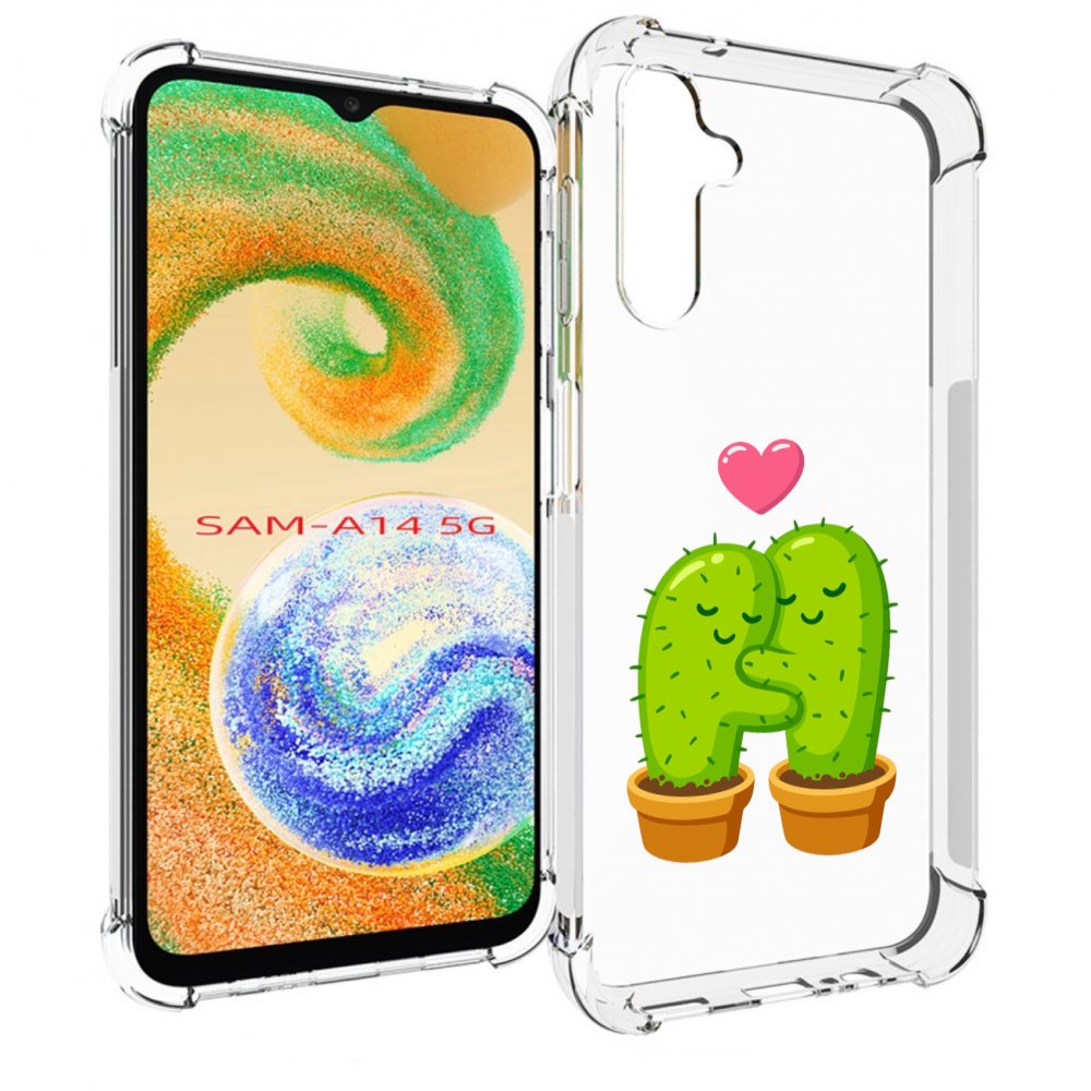 Чехол MyPads Влюбленные-кактусы для Samsung Galaxy A14 5G