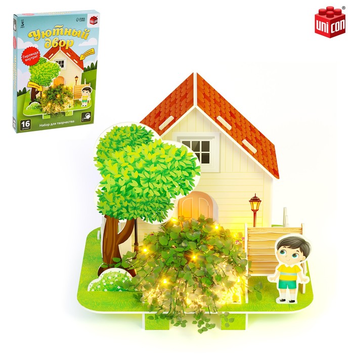 фото Конструктор 3d «уютный домик», 16 деталей nobrand