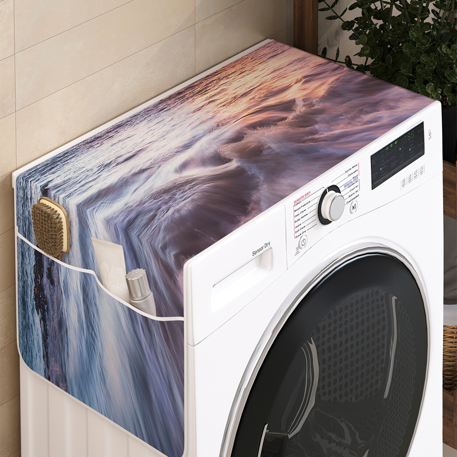 

Чехол накидка для стиральной машины Ambesonne с рисунком 35 на 120, Захватывающий вид