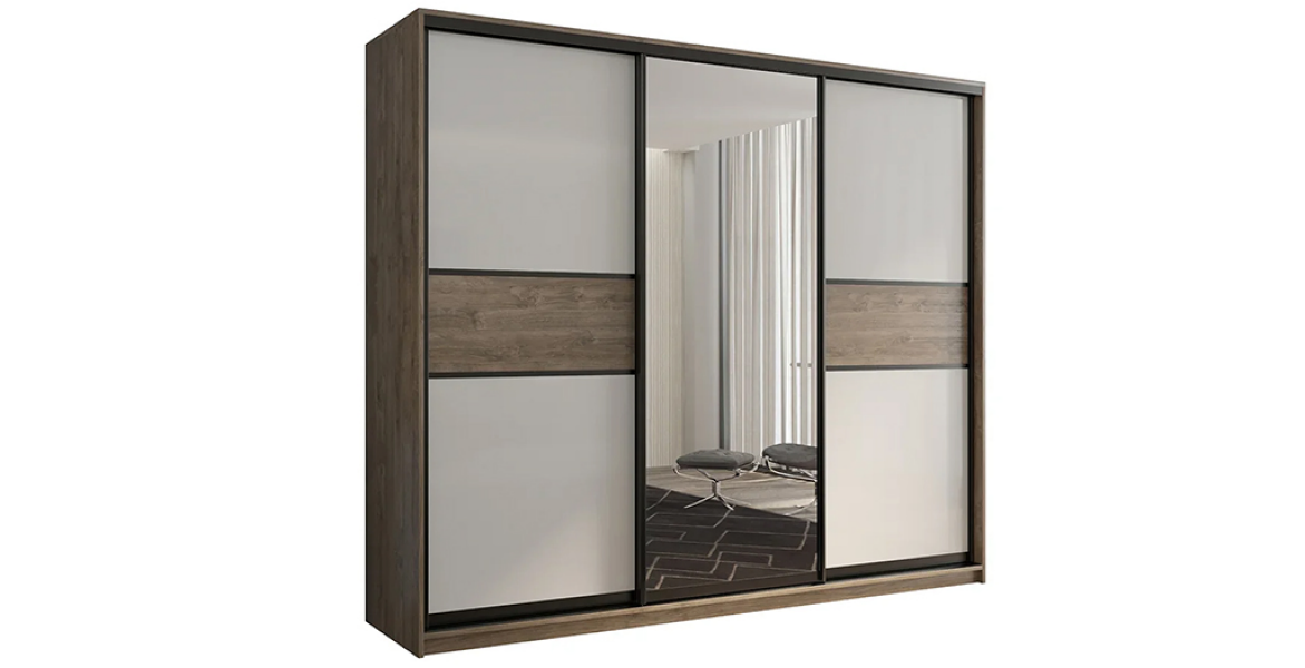 

Шкаф-купе 3-х дверный Кааппи 10 Дуб Харбор Эспрессо 210х45х230 см