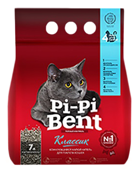 

Комкующийся наполнитель Pi-Pi-Bent Классик бентонитовый, 3кг
