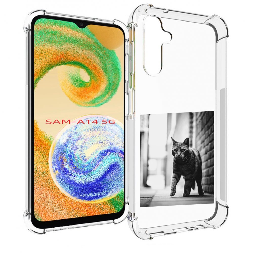 

Чехол MyPads Важный-кот для Samsung Galaxy A14 5G, Прозрачный, Tocco