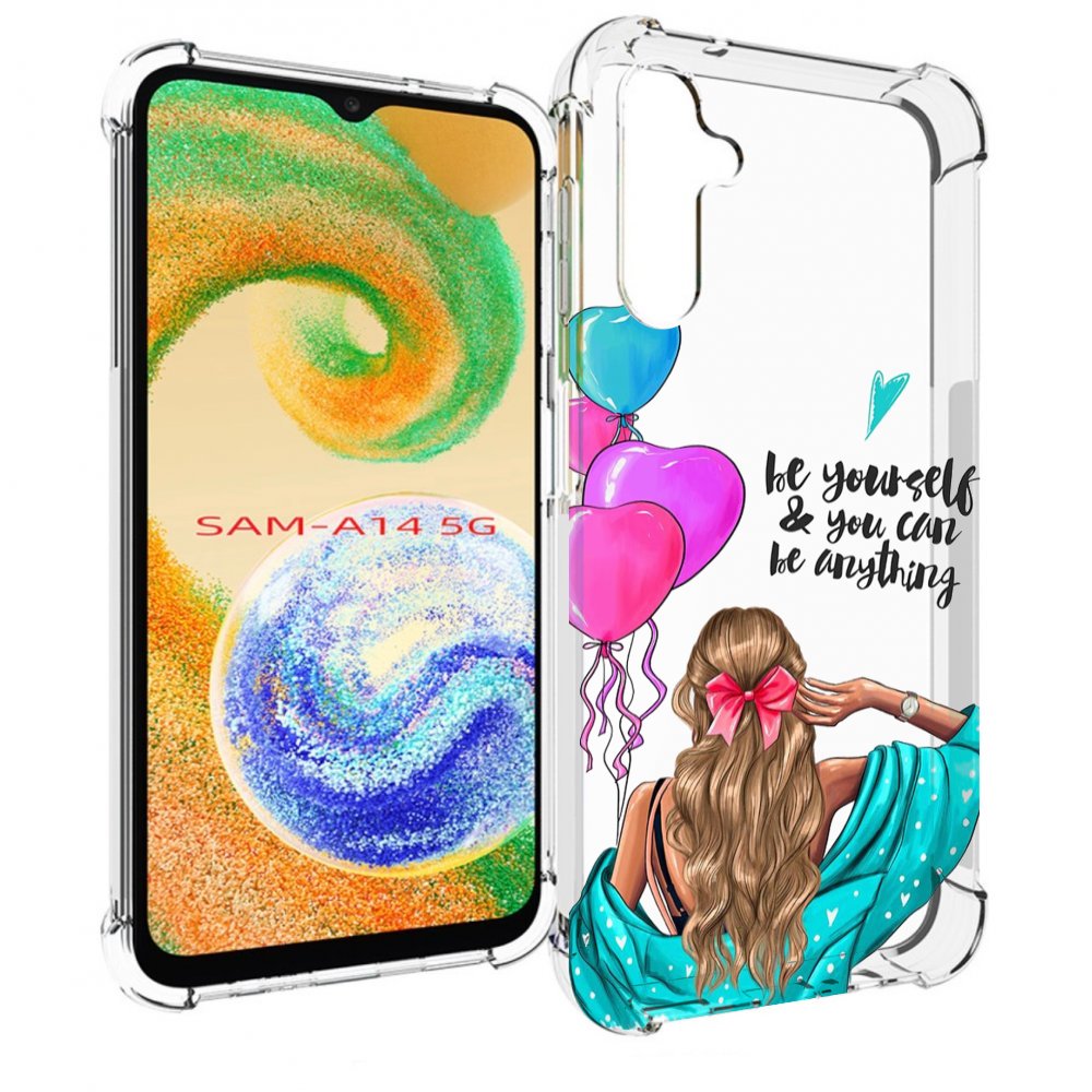 

Чехол MyPads Будь-собой для Samsung Galaxy A14 5G, Прозрачный, Tocco