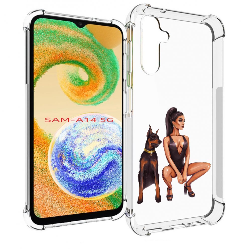

Чехол MyPads Борзая-девушка для Samsung Galaxy A14 5G, Прозрачный, Tocco