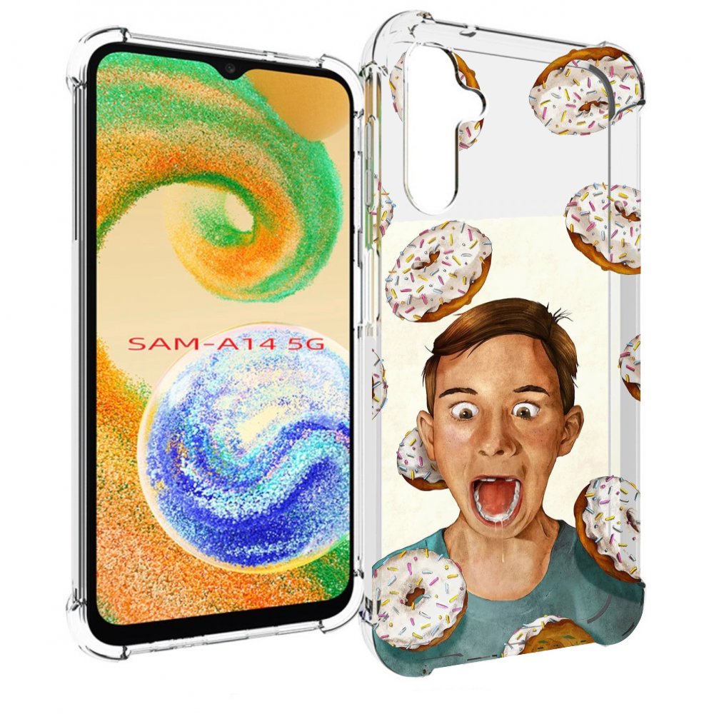 

Чехол MyPads Бешенные-пончики для Samsung Galaxy A14 5G, Прозрачный, Tocco