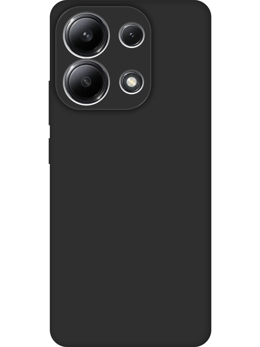 

Силиконовый чехол на Xiaomi Redmi Note 13 4G матовый черный, 782622813