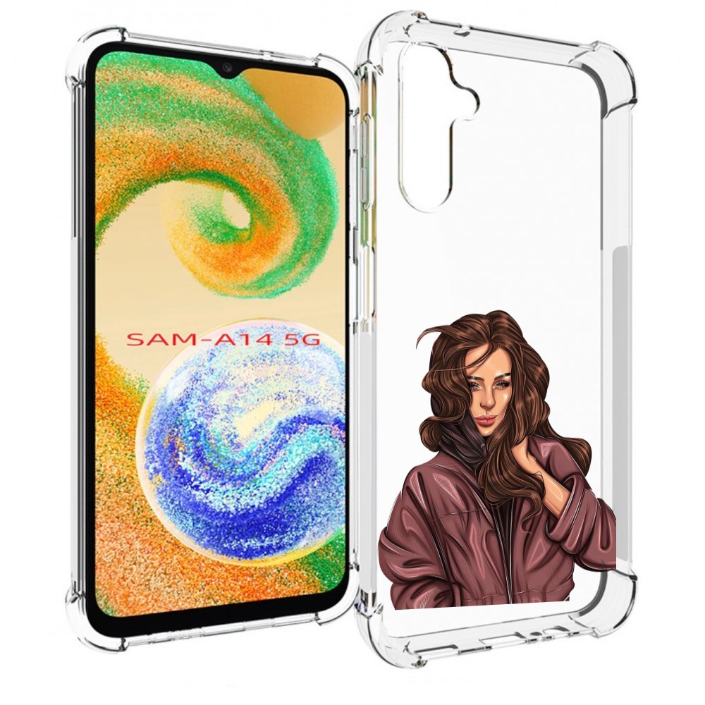

Чехол MyPads Арт-рисунок-девушки для Samsung Galaxy A14 5G, Прозрачный, Tocco