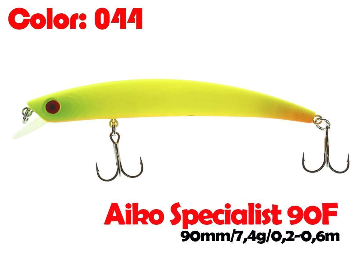 

Воблер Aiko SPECIALIST 90F # 044, Желтый, SPECIALIST