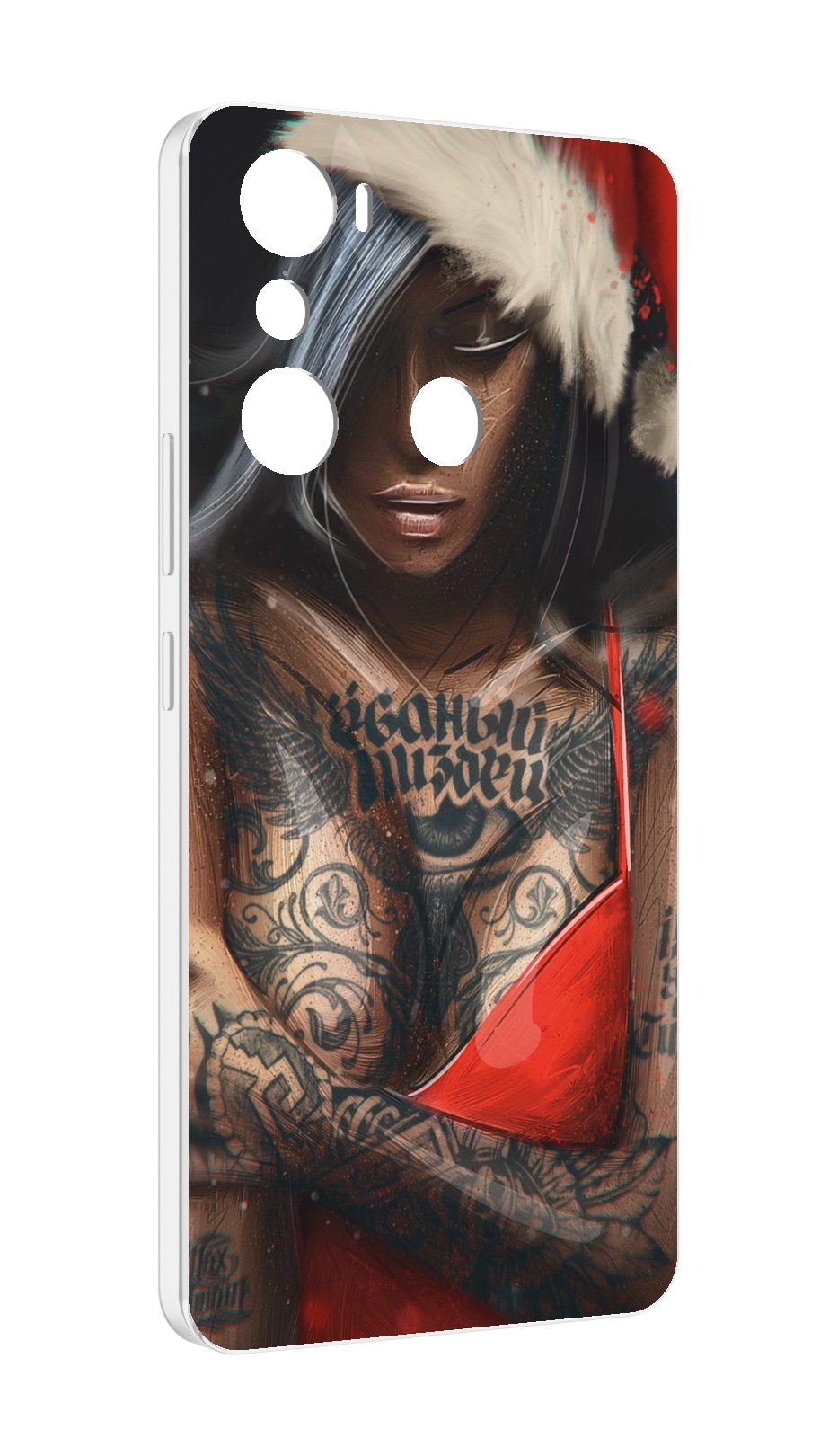 

Чехол MyPads санта-клаус-девушка для Infinix Hot 20i, Прозрачный, Tocco