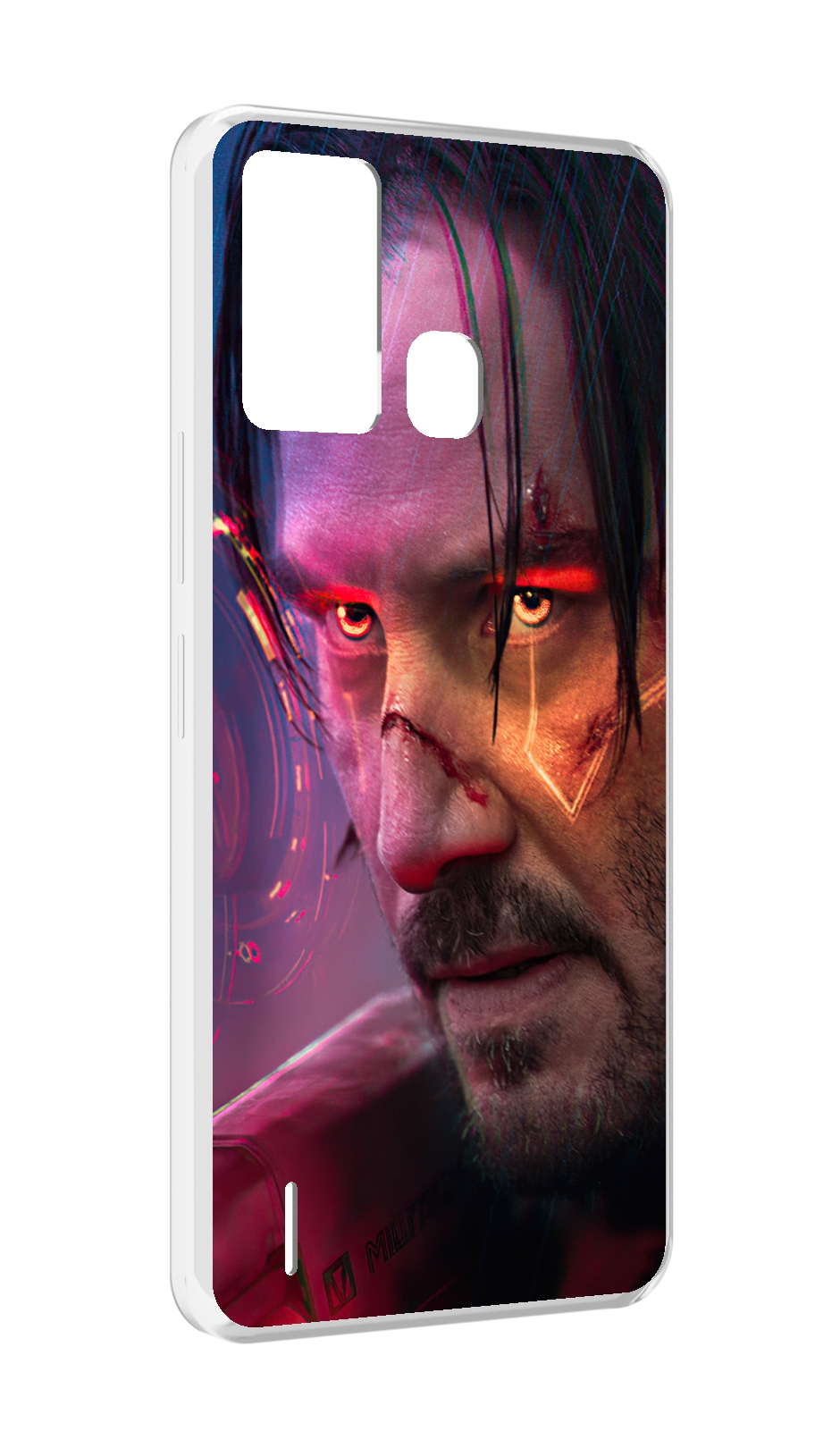 

Чехол MyPads cyberpunk 2077 Джонни Сильверхенд для ITEL S16 / ITEL Vision 1 Pro, Прозрачный, Tocco