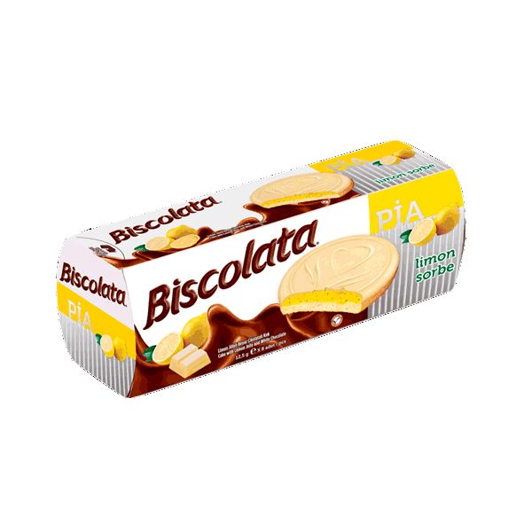 фото Печенье biscolata pia с лимонной начинкой 100 г