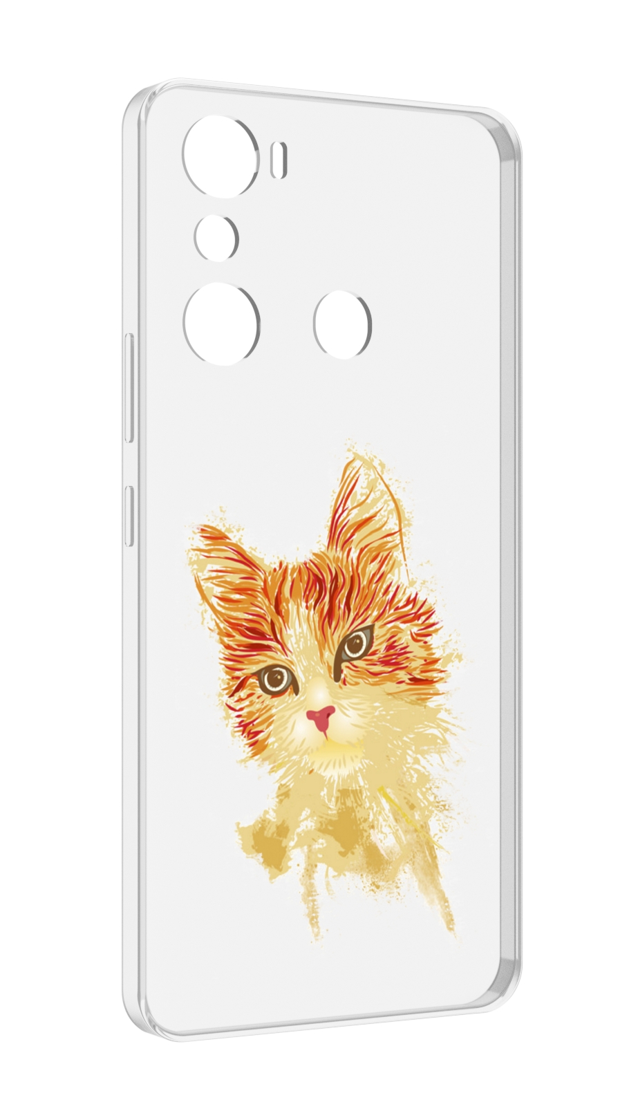 

Чехол MyPads рыжий кот для Infinix Hot 20i, Прозрачный, Tocco