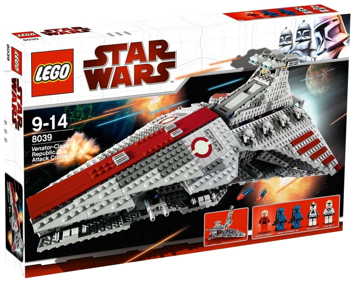 

Lego Конструктор LEGO Star Wars 8039 Атакующий крейсер республиканцев класса Венатор, Конструктор LEGO Star Wars 8039 Атакующий крейсер республиканцев класса Венатор