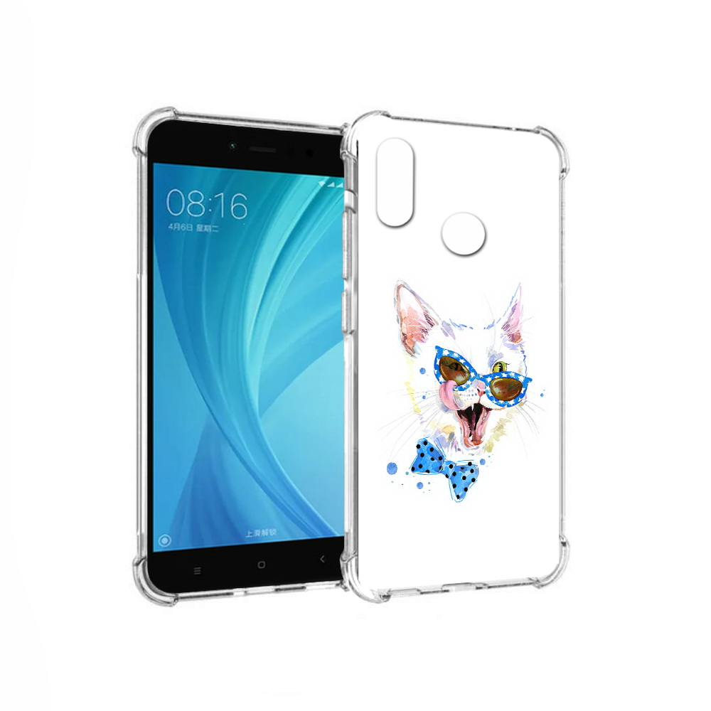 

Чехол MyPads Tocco для Xiaomi Redmi Note 5 белый кот (PT113434.311.229), Прозрачный, Tocco