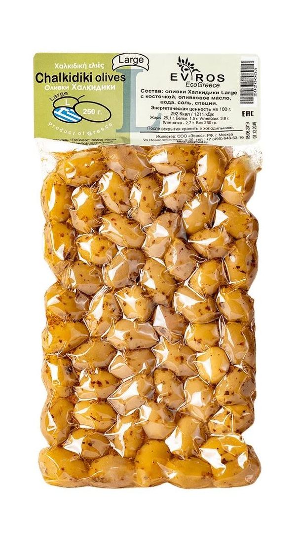 

Оливки 28 Olives Халкидики с миндалем в маринаде 150 г