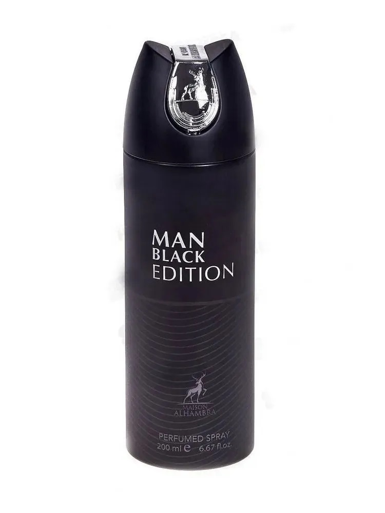 Дезодорант-спрей Maison Hambra Man Black Edition мужской 200 мл дезодорант naturalistyka абсолютная уверенность 72 часа мужской ролик 50 мл