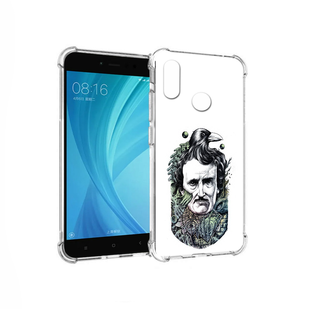 

Чехол MyPads Tocco для Xiaomi Redmi Note 5 Эдгар Аллан с вороном (PT113434.311.203), Прозрачный, Tocco