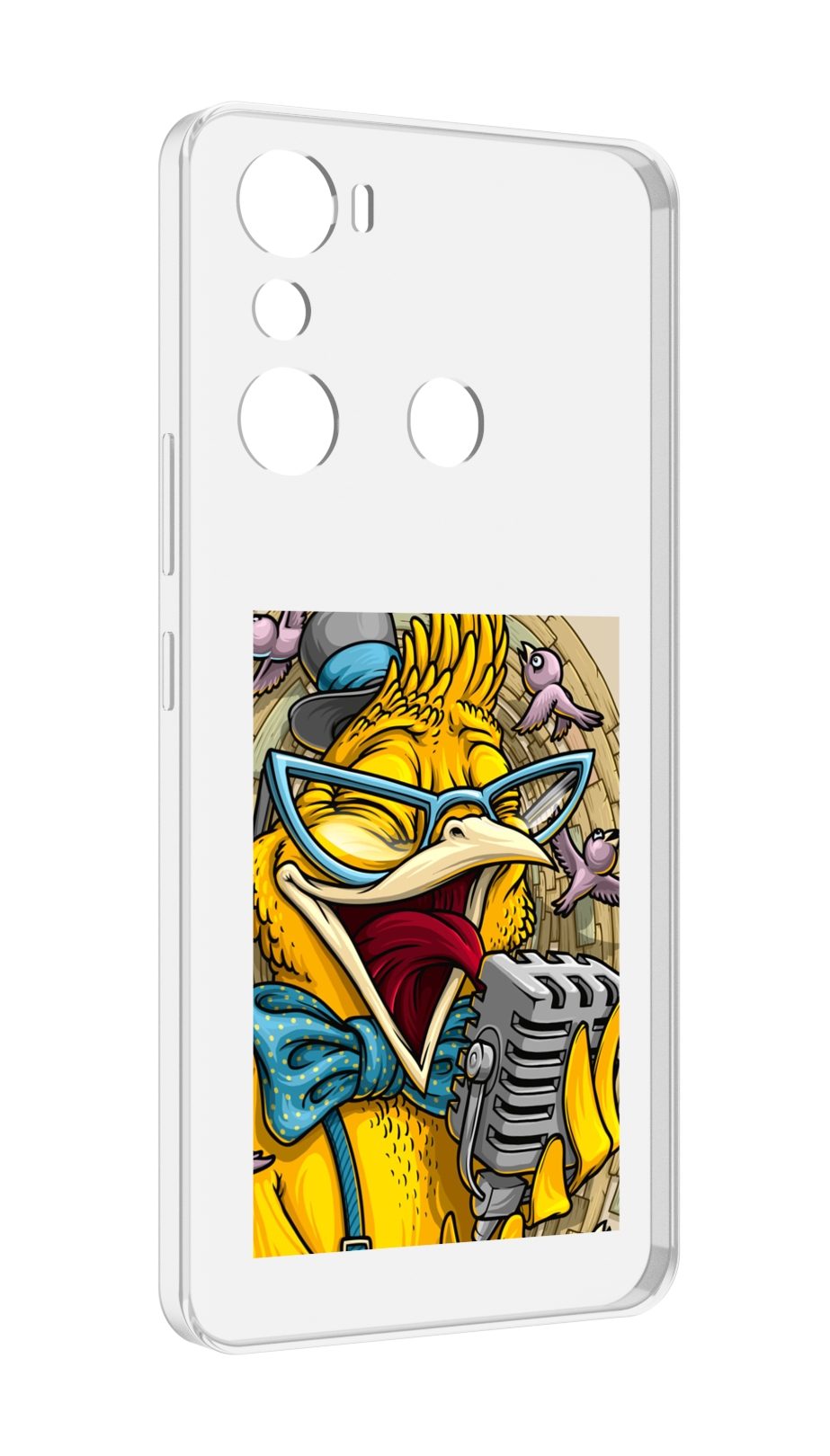 

Чехол MyPads поющая птичка для Infinix Hot 20i, Прозрачный, Tocco