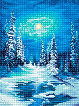 

Фрея Алмазная вышивка Морозная ночь ALVK-55, 30x40 см