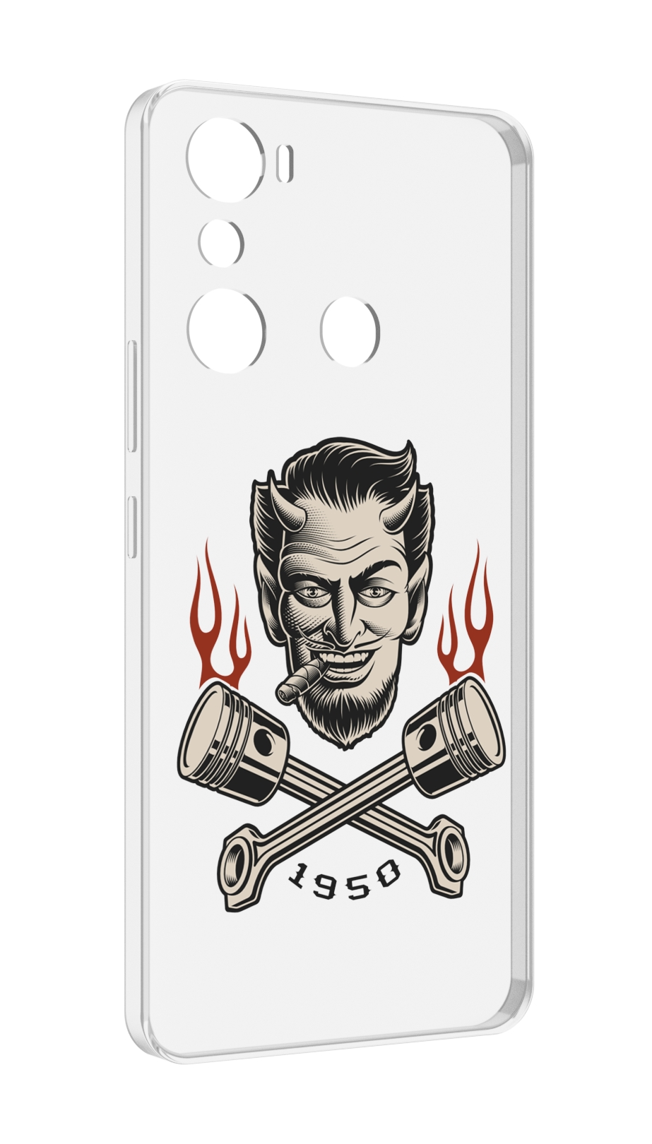 

Чехол MyPads поршни-горят для Infinix Hot 20i, Прозрачный, Tocco