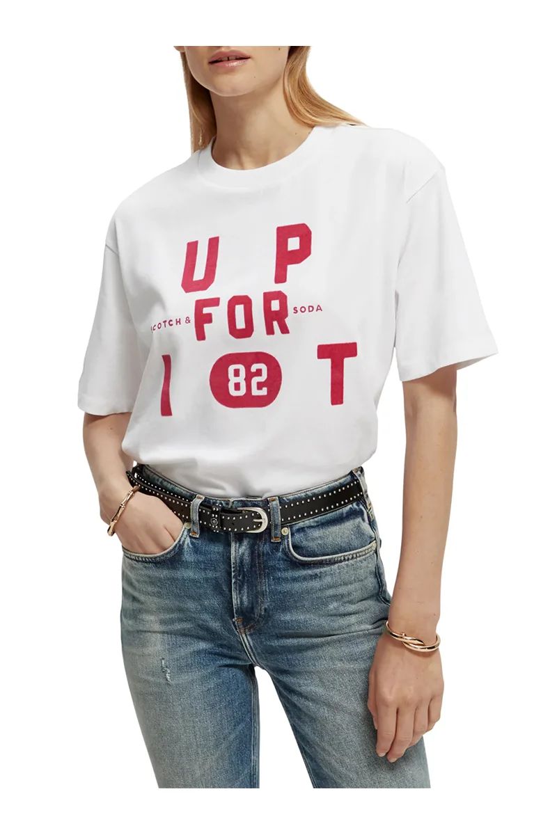 

Футболка женская Scotch & Soda 169676/0006 белая M, Белый, 169676/0006