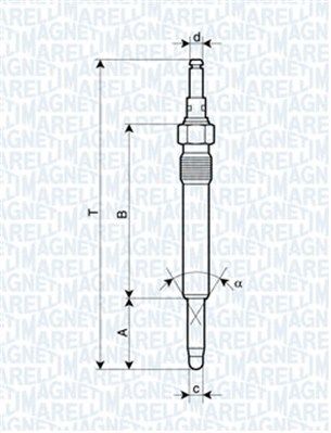 Свеча накаливания Magneti Marelli 062900003304