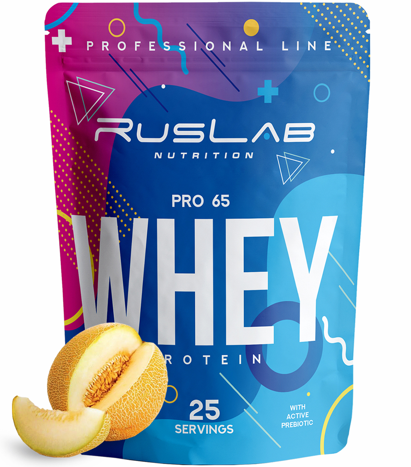 Сывороточный протеин RusLabNutrition Whey Pro 65 800гр вкус спелая дыня