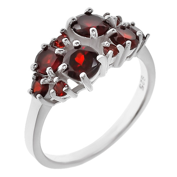 

Кольцо из серебра р. 18 Balex Jewellery 1405936726, гранат, 1405936726