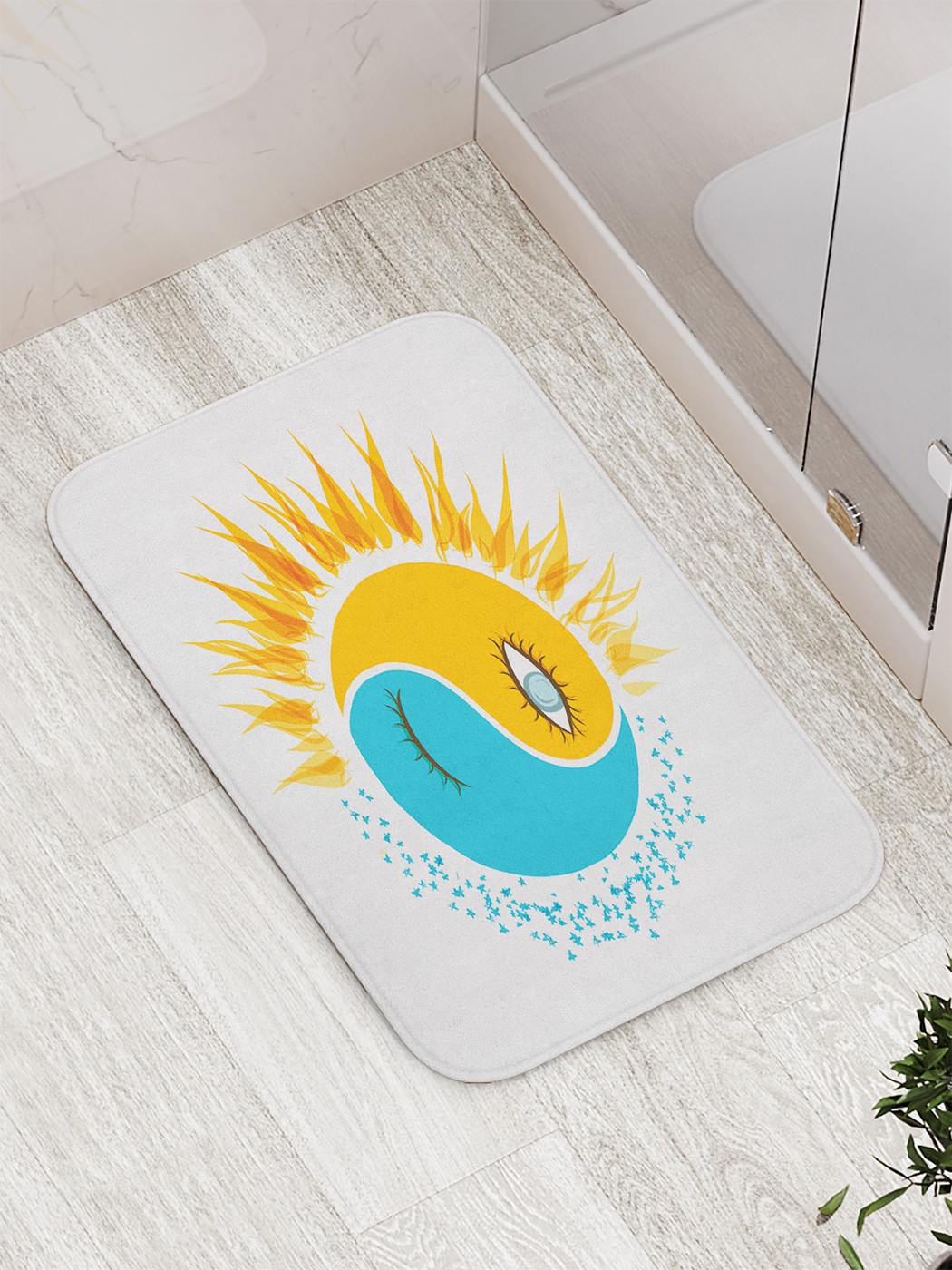 

Коврик противоскользящий для ванной, сауны, бассейна, 77х52 см bath_68468 JoyArty