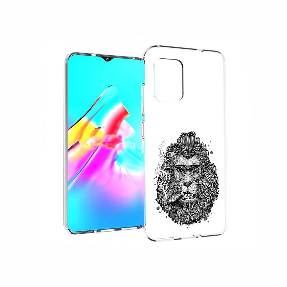 

Чехол MyPads Tocco для Asus Zenfone 8 курящий лев, Прозрачный, Tocco