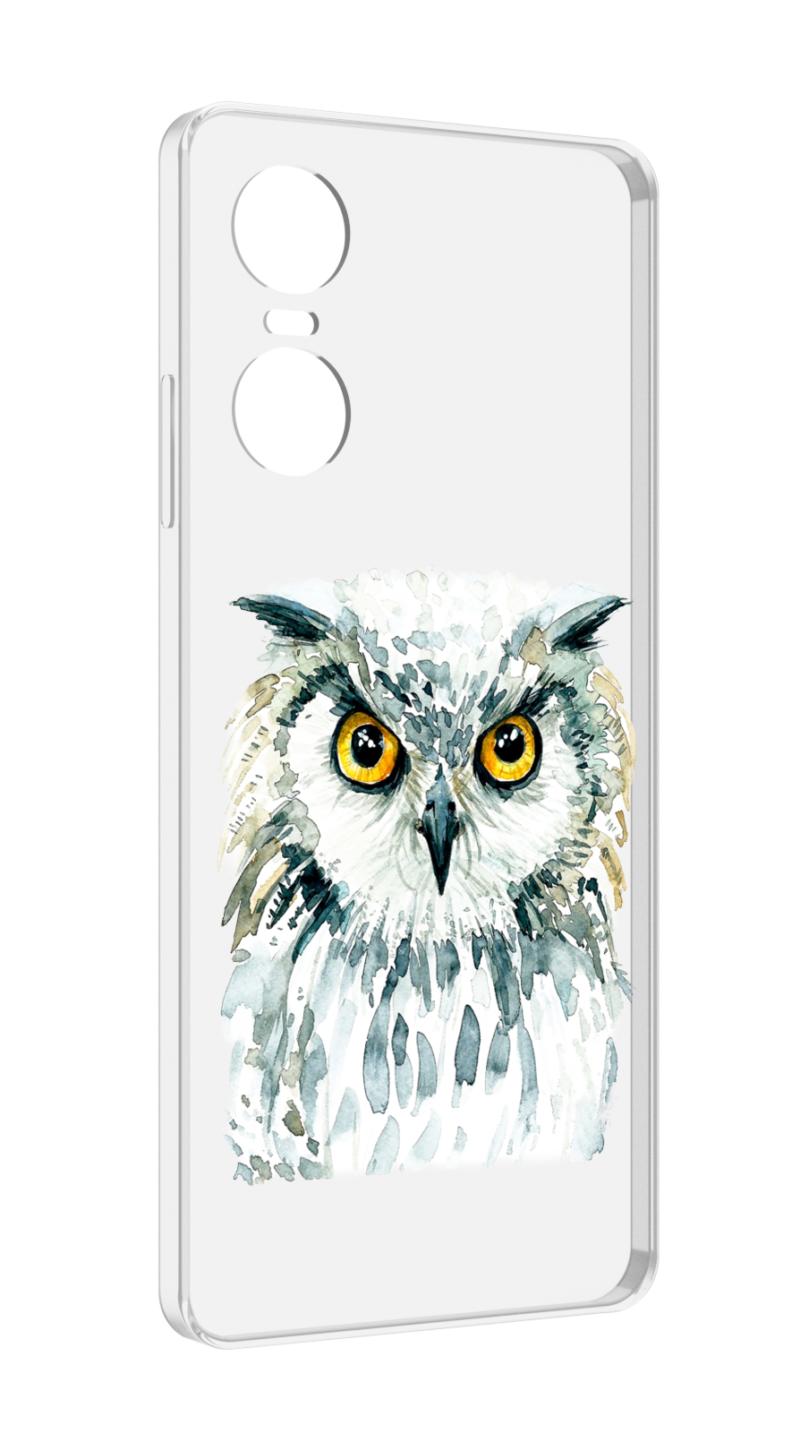 

Чехол Mypads Серьезная Сова Для Tecno Pop 6 Pro, Прозрачный, Tocco