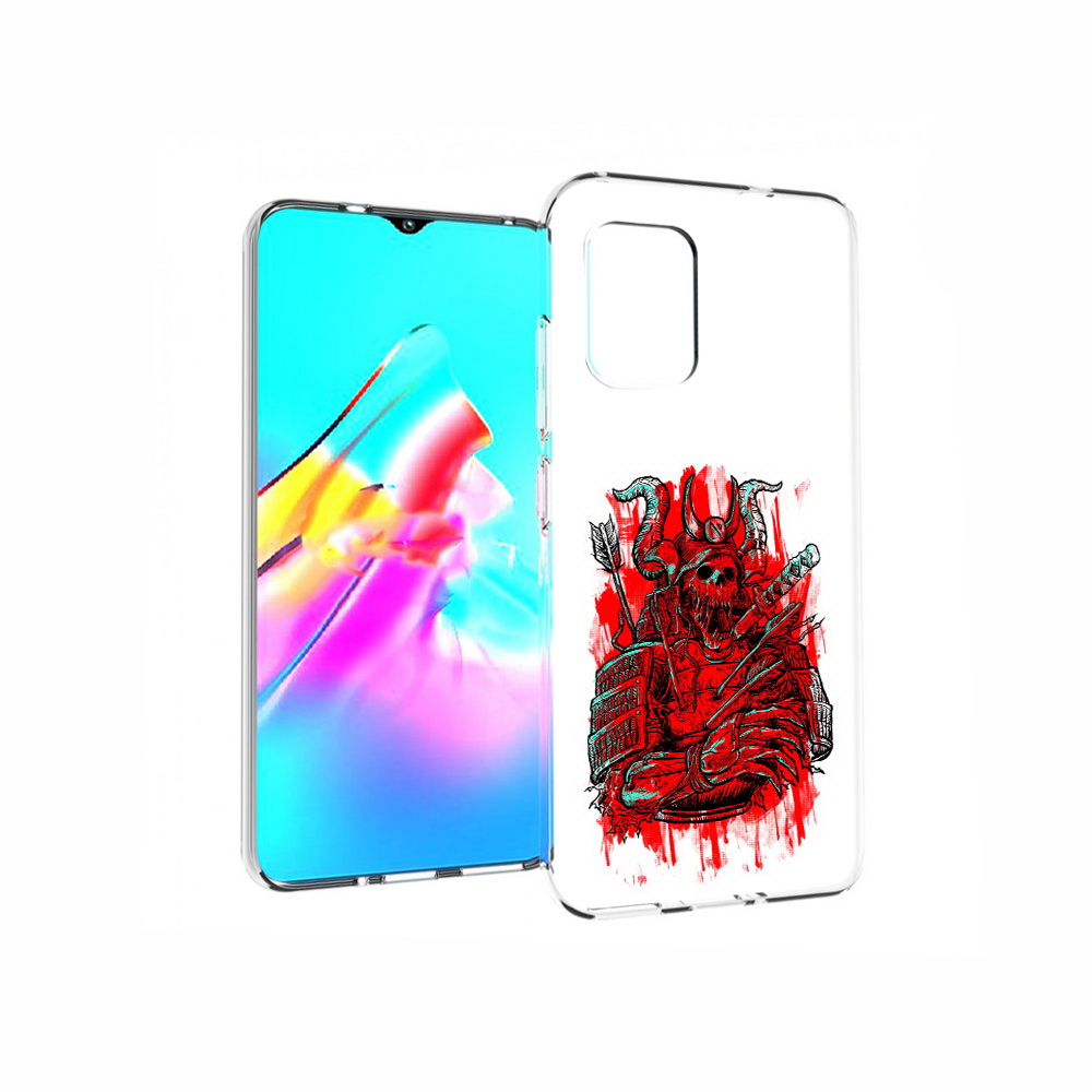 

Чехол MyPads Tocco для Asus Zenfone 8 красный скелет воин, Прозрачный, Tocco