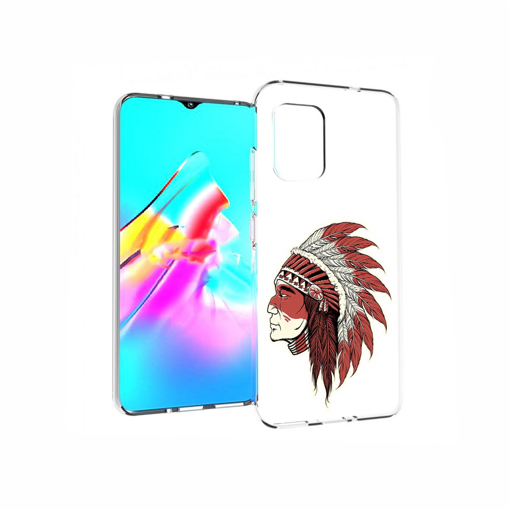 

Чехол MyPads Tocco для Asus Zenfone 8 красный индеец, Прозрачный, Tocco
